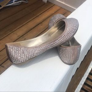 Rhinestone slip on flats